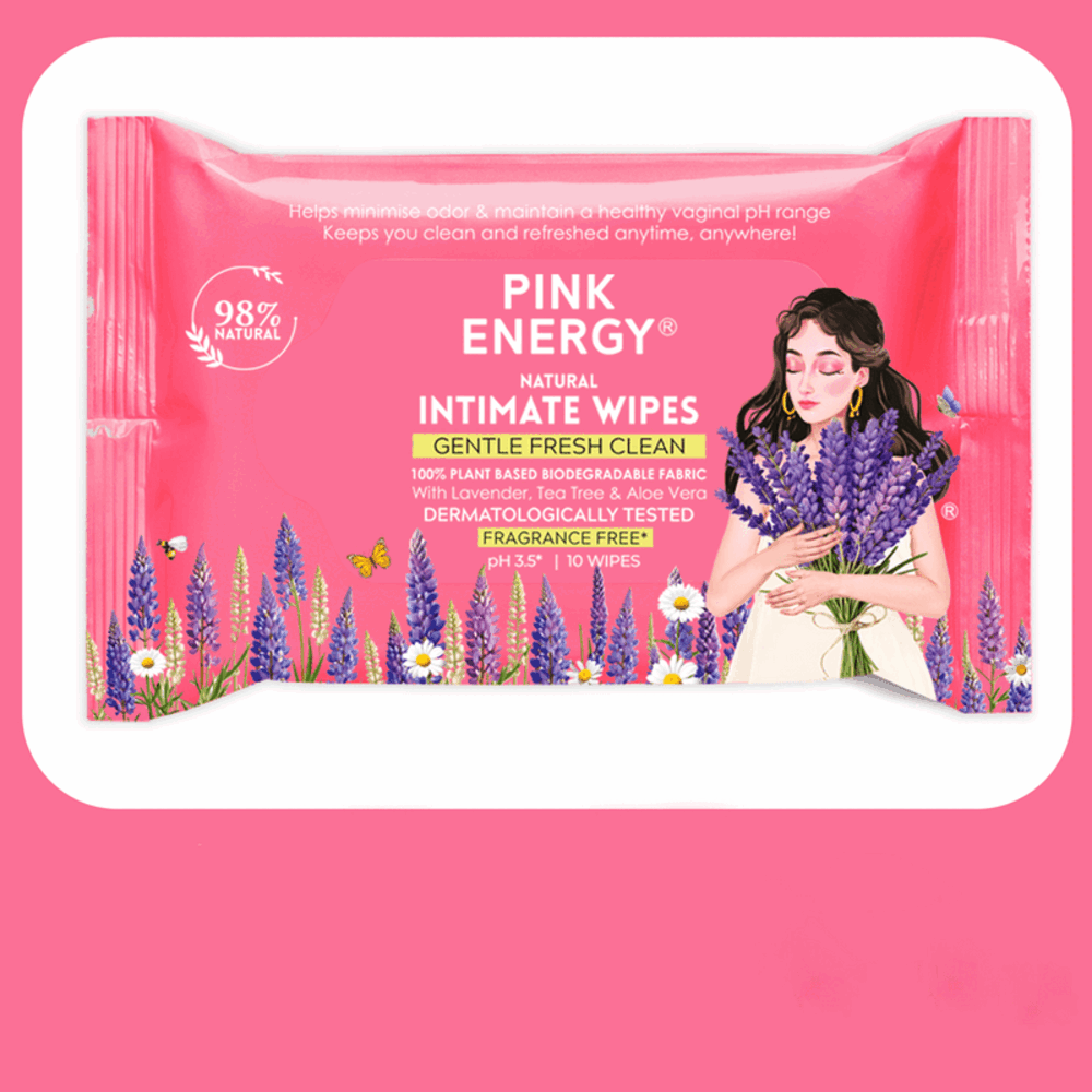 Natural Intimate Wipes 10 pcs ( Pack of 2 )