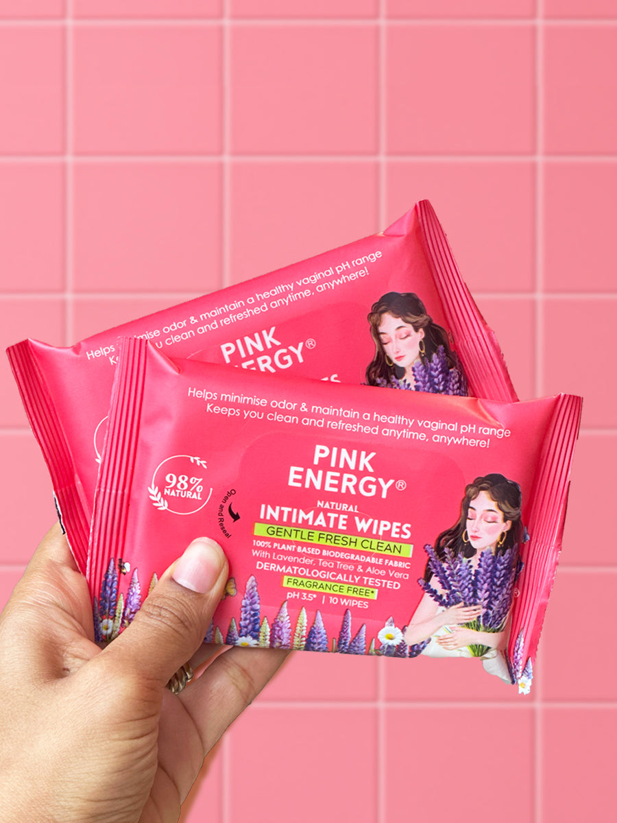 Natural Intimate Wipes 10 pcs ( Pack of 2 )