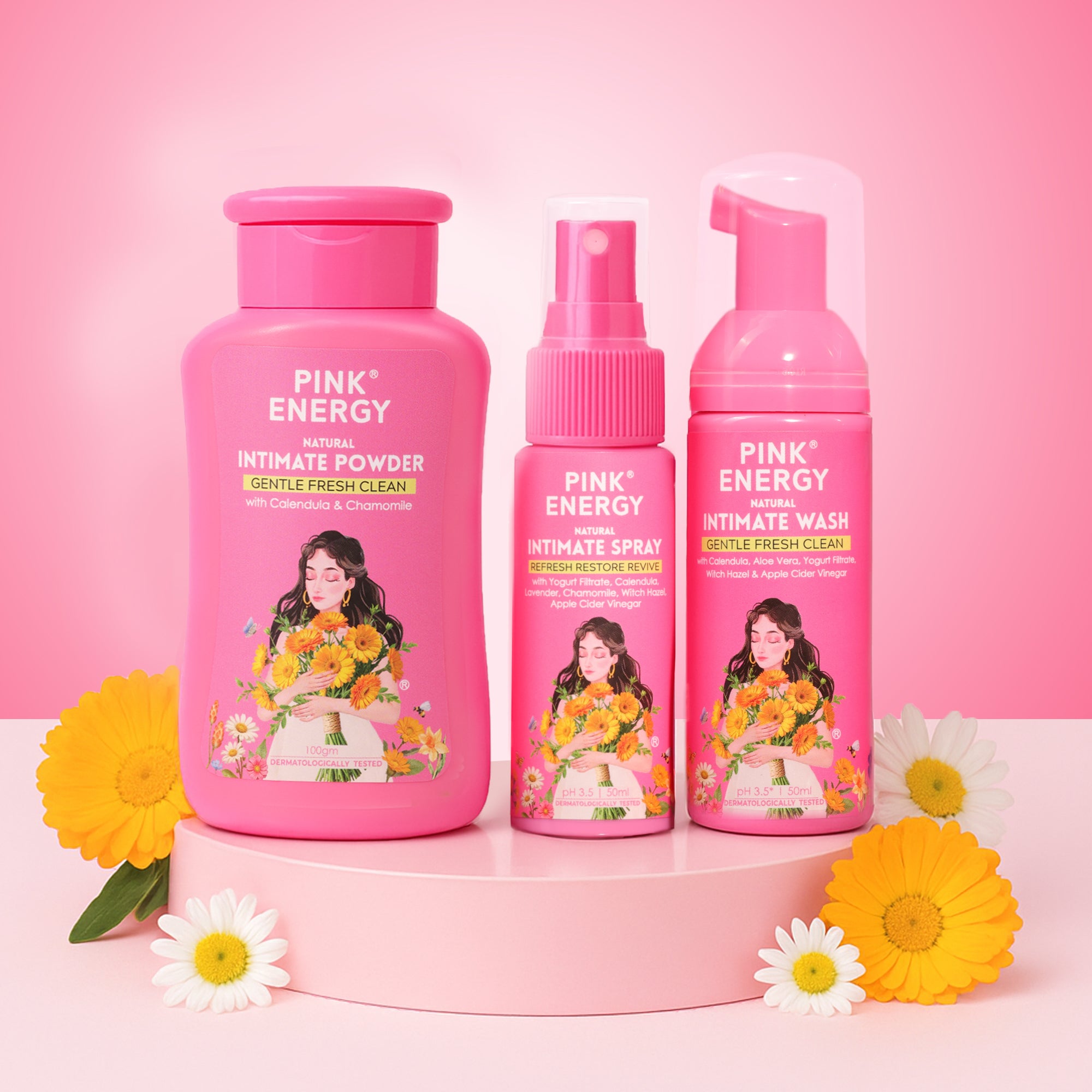 Natural Calendula Intimate Wash - 50ml – Pink Energy