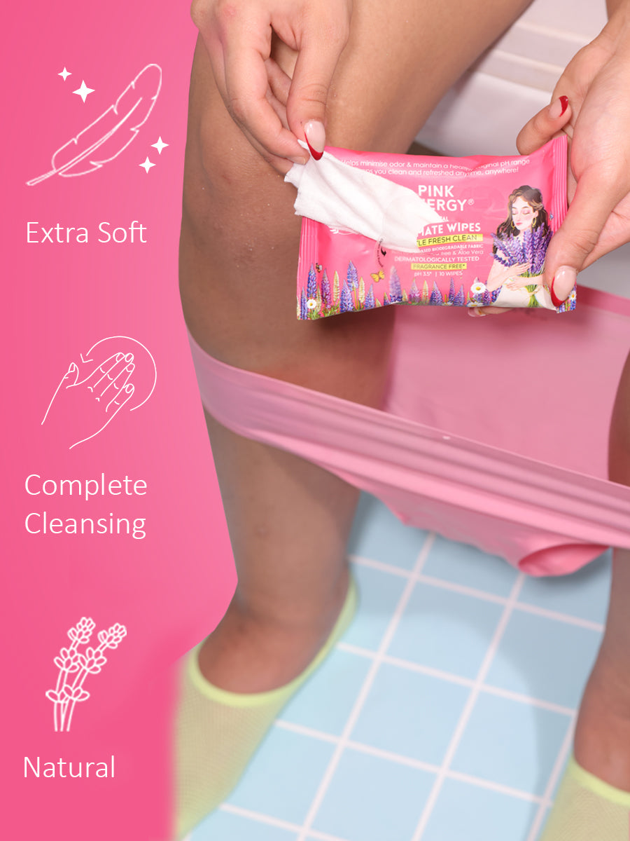 Natural Intimate Wipes 10 pcs ( Pack of 2 )