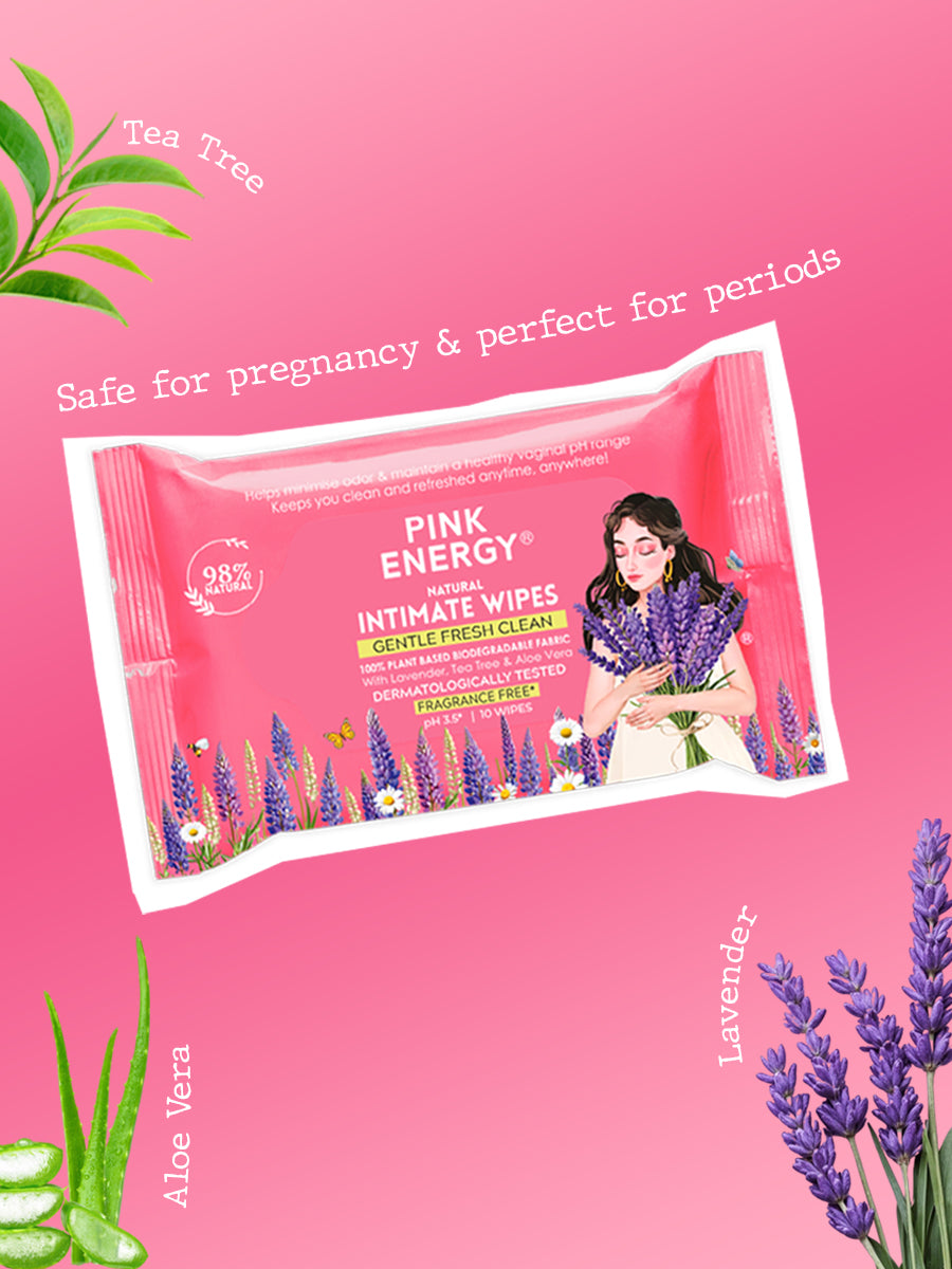 Natural Intimate Wipes 10 pcs ( Pack of 2 )