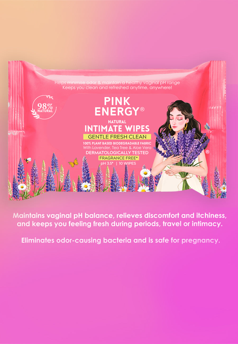 Natural Intimate Wipes 10 pcs ( Pack of 2 )